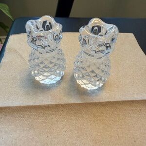Crystal pineapple -Shaped Candle Holders from Williams Sonoma